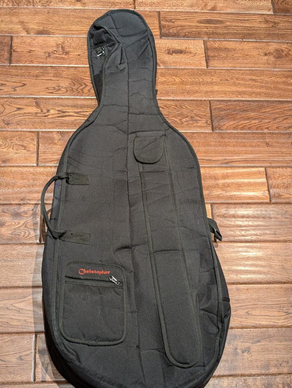 Christopher Padded Cello Gig Bag Black Soft CaseBow Pocket Backpack Straps 50"
